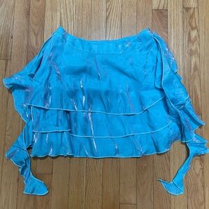 Blue Layered Shimmery Skirt